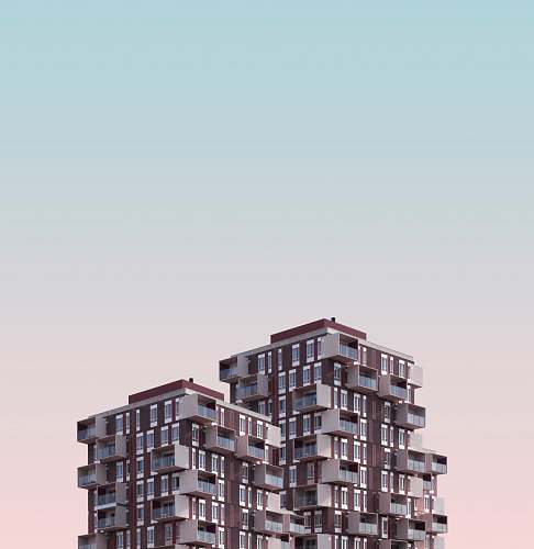 urban brown and white high-rise buildings town